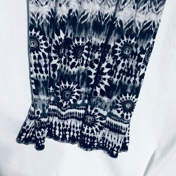 AB STUDIO Women’s Black Geo Shape Summer Sun Long Maxi Dress Size L - Picture 4 of 4